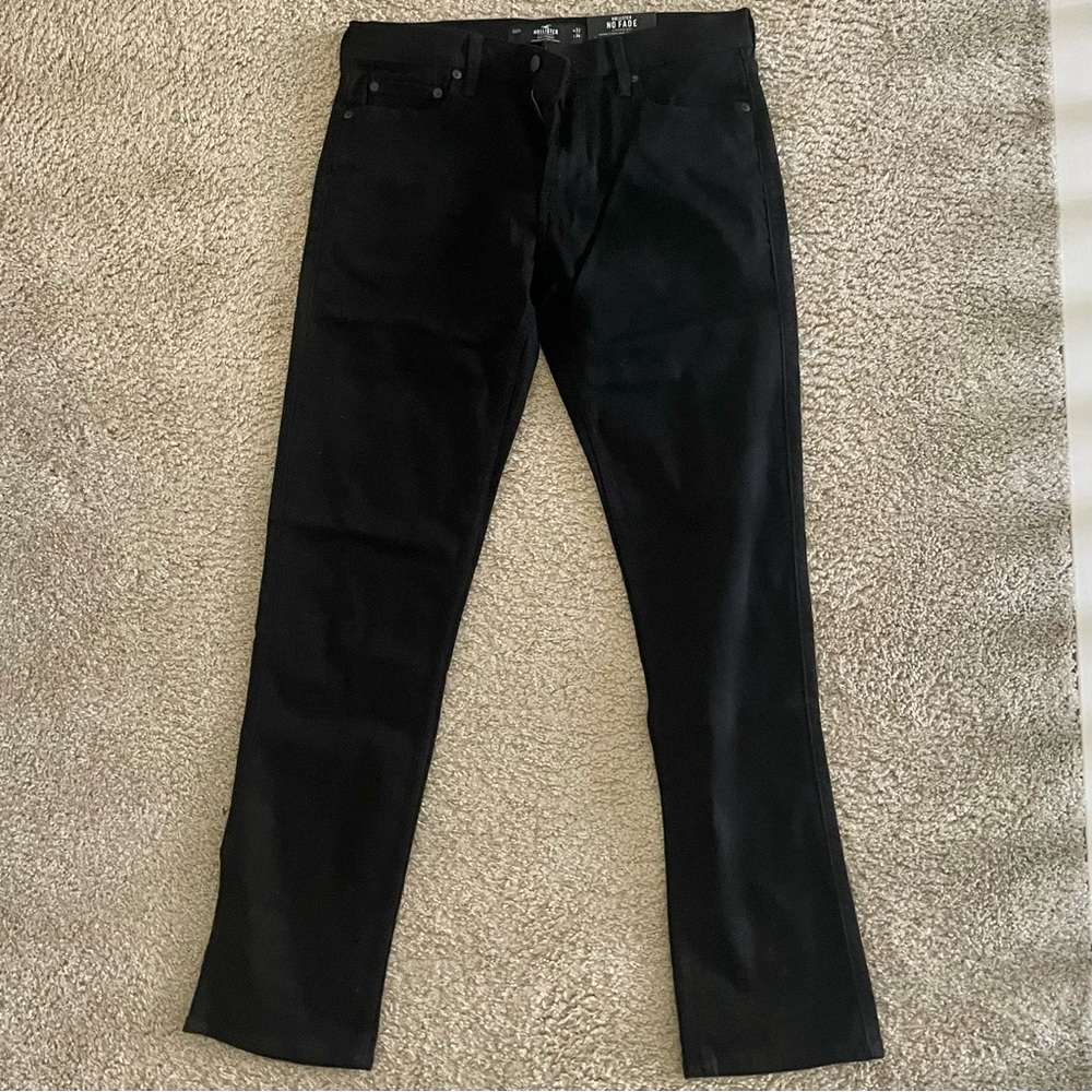 hollister black men’s jeans slim straight (32x34)